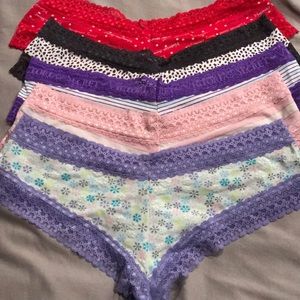 5 pairs of cheeky cotton panties